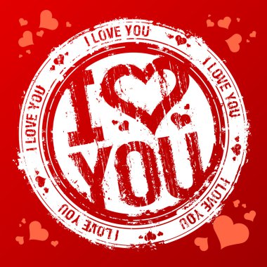 I love you stamp. clipart
