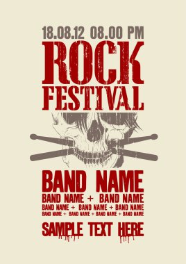 Rock Festivali tasarım şablonu.