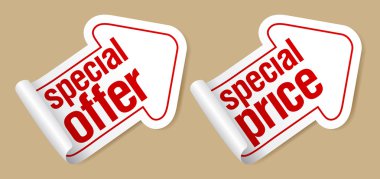 Special price stickers. clipart