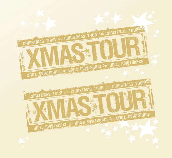 Christmas tour stamps — Stock Vector