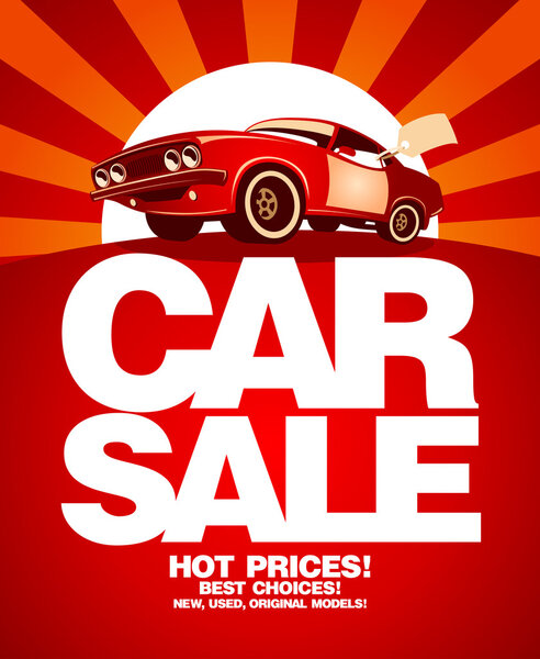 Car sale design template.