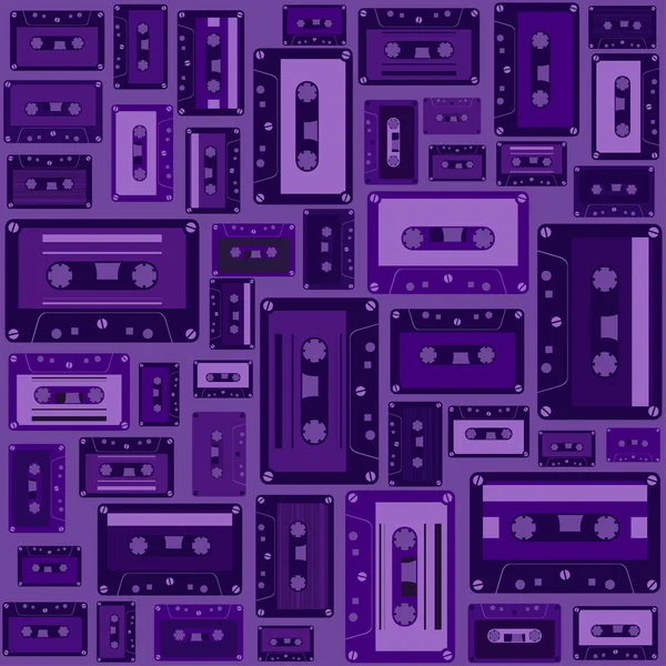 Cassette bande motif sans couture . — Image vectorielle