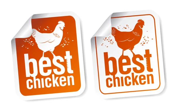 Best chicken meat stickers — Stock Vector