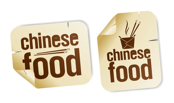 Chinese food stickers. — Stock Vector