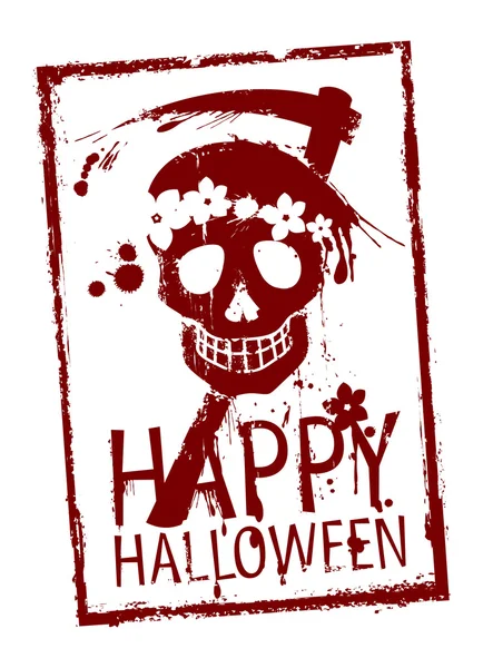 Joyeux timbre d'Halloween . — Image vectorielle