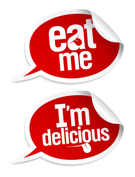 Delicious food stickers