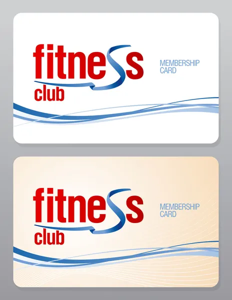 Carte de membre club de fitness . — Image vectorielle