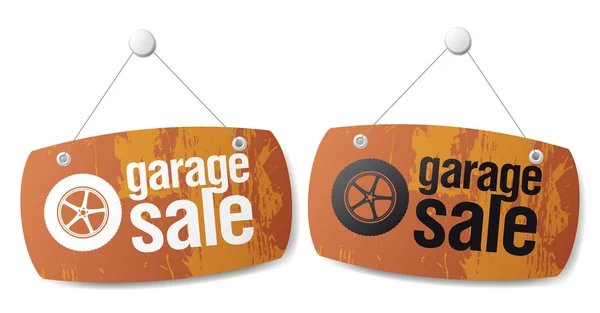 Garage in vendita segni . — Vettoriale Stock