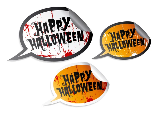 Feliz Halloween pegatinas — Vector de stock