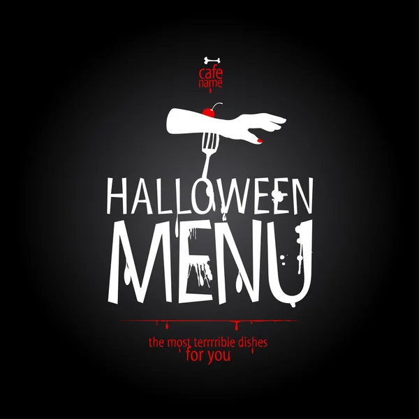Halloween Restaurant menu. — Stock Vector