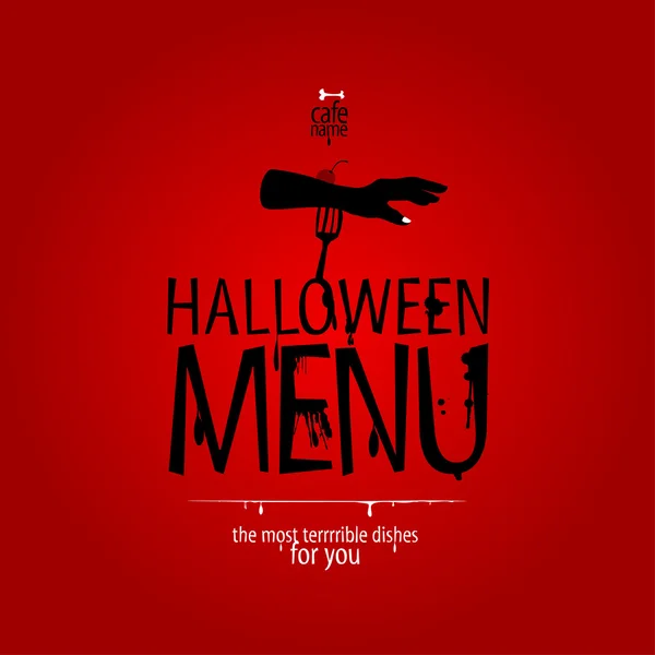 Halloween restaurangmeny. — Stock vektor