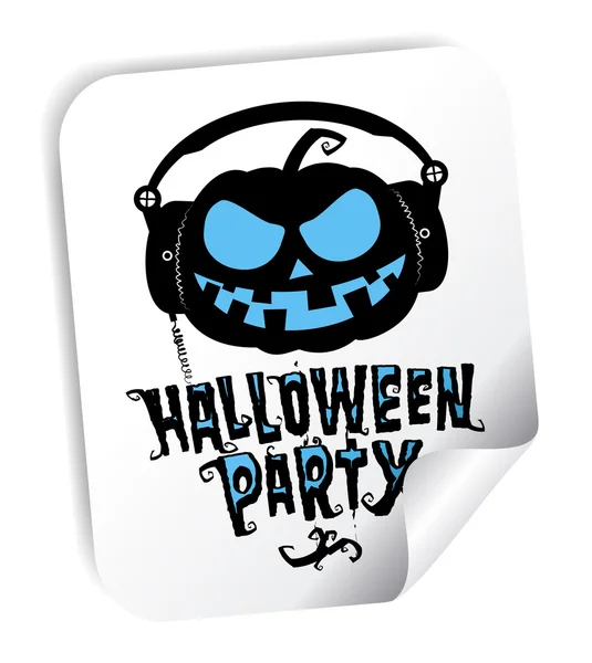 Etiqueta de festa de Halloween — Vetor de Stock