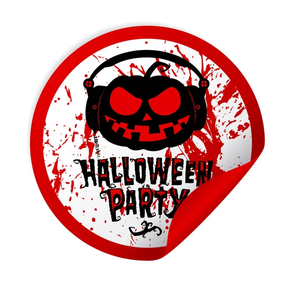 Sticker fête d'Halloween — Image vectorielle