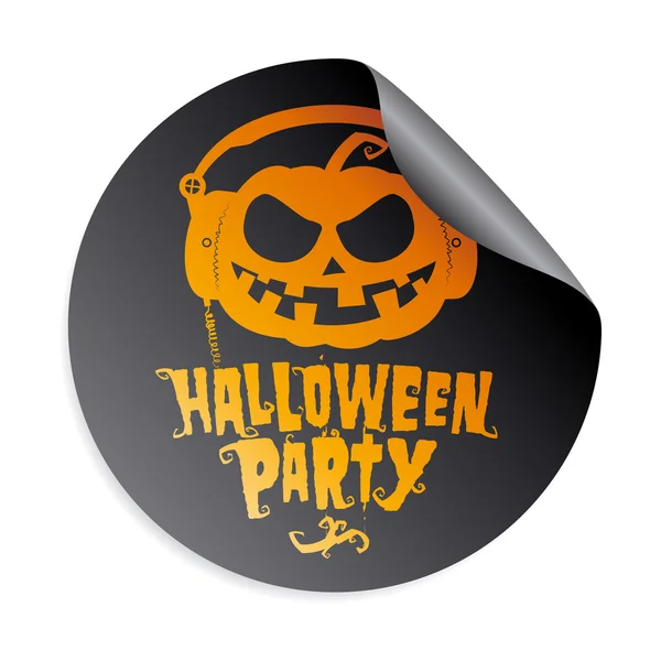 Halloween party sticker — Stock Vector