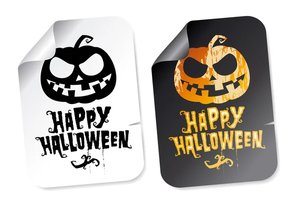 Etiquetas de Halloween feliz — Vetor de Stock