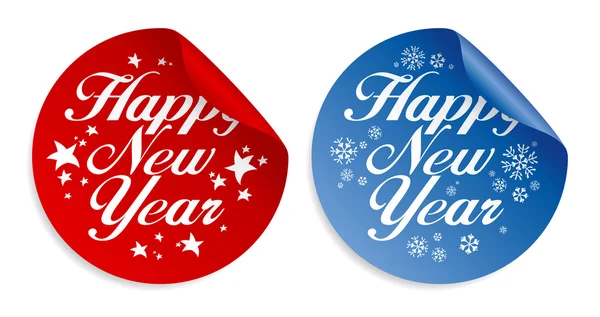 New Year stickers. — Stock Vector