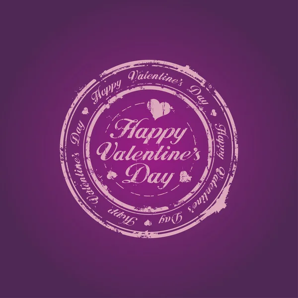 Feliz día de San Valentín sello — Archivo Imágenes Vectoriales
