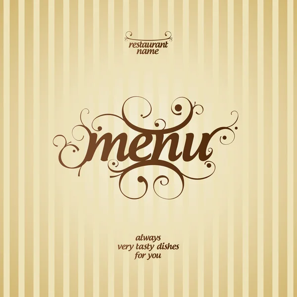 Menu restaurante . — Vetor de Stock