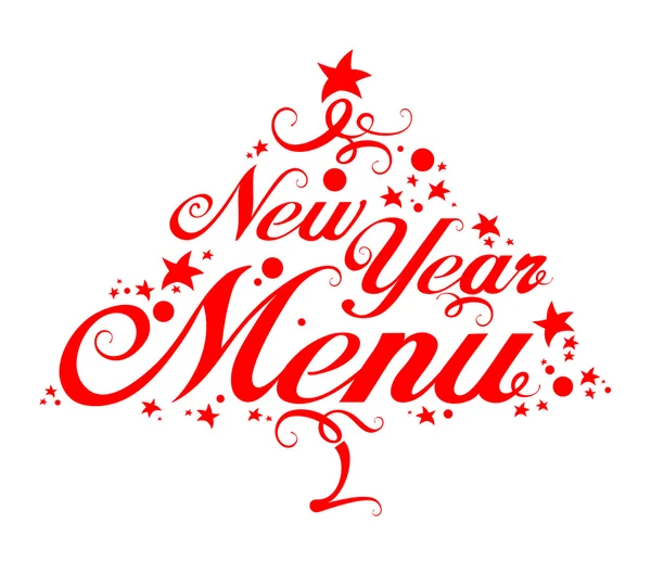 New Year menu. — Stock Vector