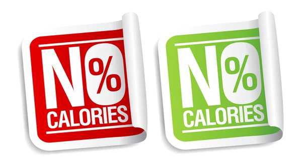 Geen calorieën-stickers. — Stockvector