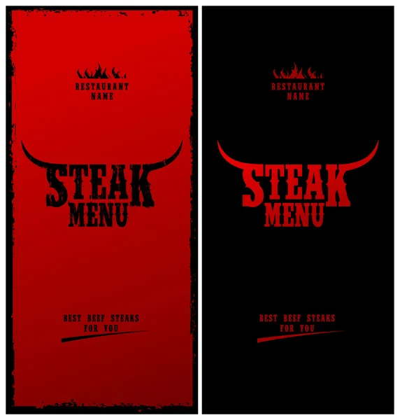 Steak menu. — Stock Vector