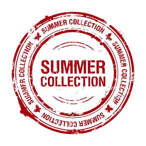夏季收藏邮票 — 图库矢量图片
