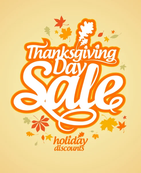 Thanksgiving Day sale. — Stock Vector