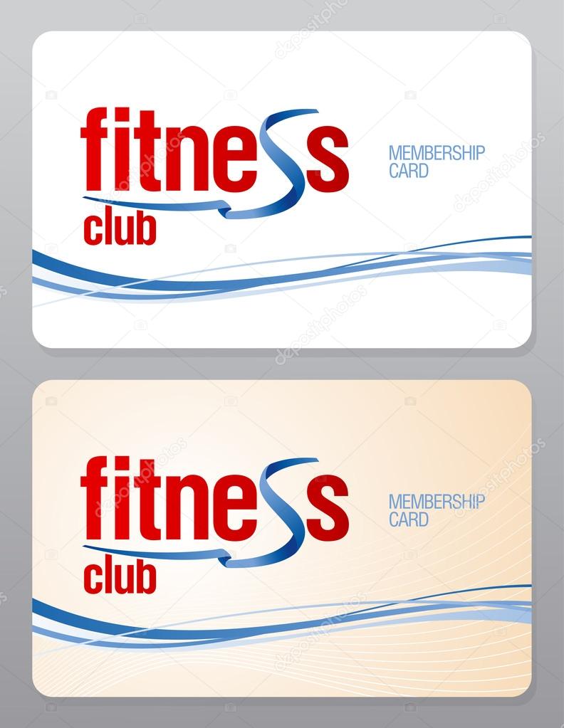 Fitness club membership card.