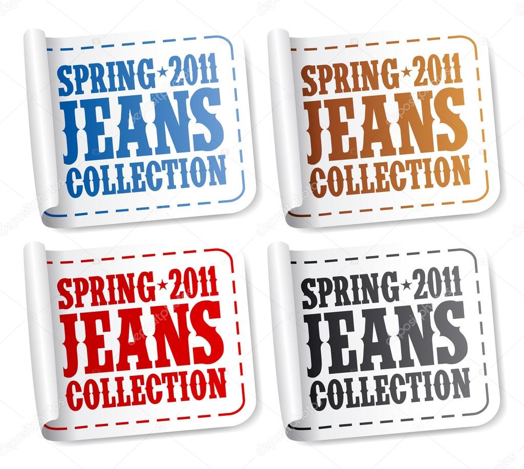 New jeans collection stickers Stock Vector by ©slena 27591227