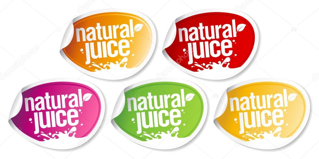Natural juice stickers.