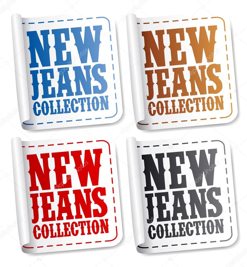 Jeans collection stickers Stock Vector Image by ©slena 27591403