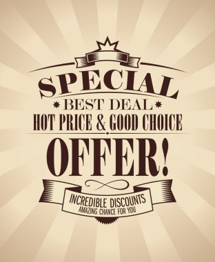 Special offer design. clipart