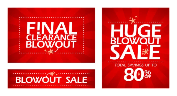 Final clearance blowout banners — Wektor stockowy