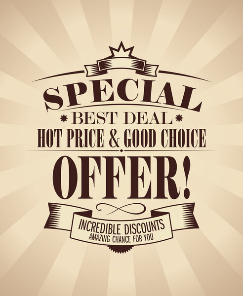 Special offer design.