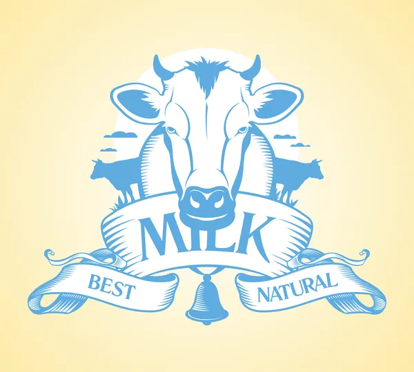 Best milk design. — Stock Vector