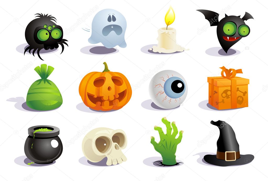 Halloween symbols.