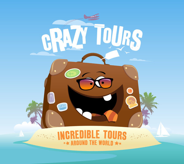 Crazy tours design template.