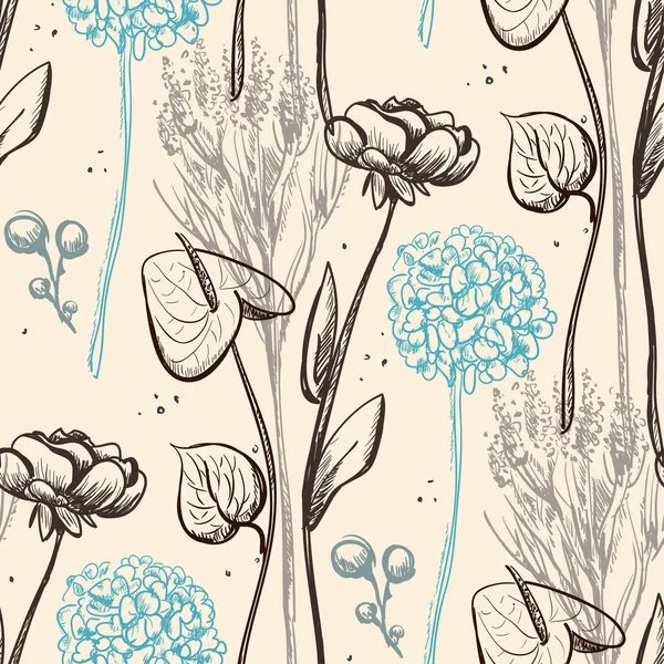 Vintage çiçek deseni.