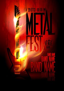 metal fest tasarım şablonu.