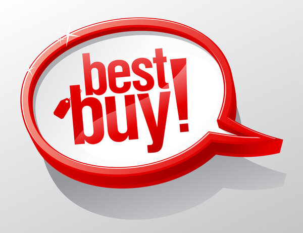 Best buy speech bubble.