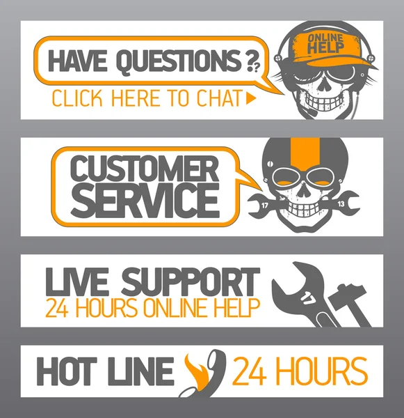 Conception de support client — Image vectorielle