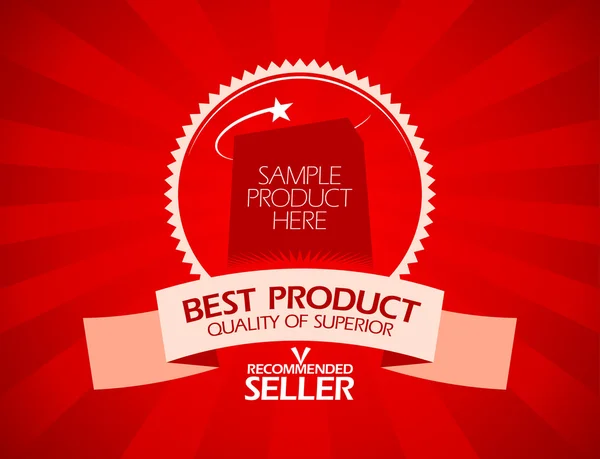 Beste product aanbevolen verkoper — Stockvector