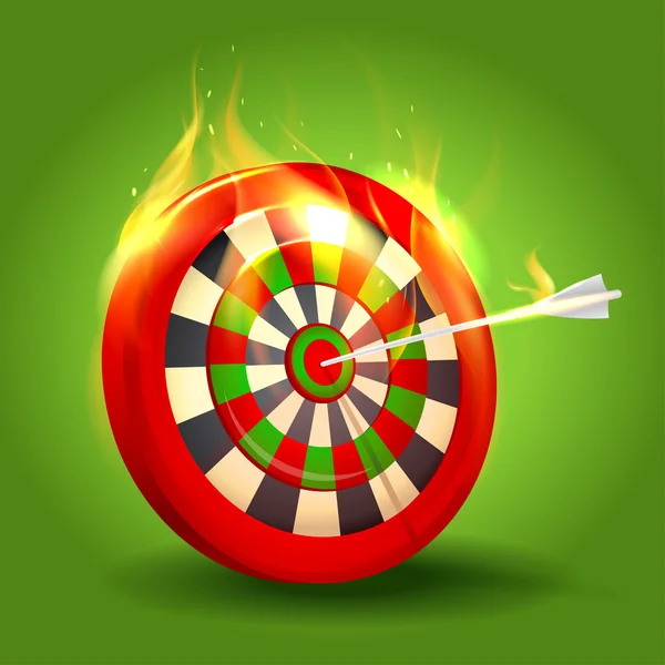 Burning target design — Stock Vector