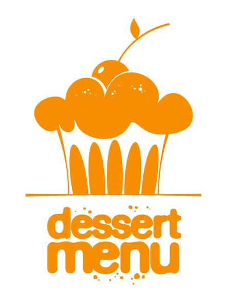 Dessert menupictogram. — Stockvector