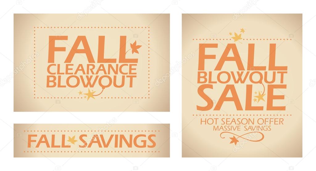Fall sale banners.