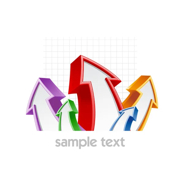 Flechas de colores concepto de negocio — Archivo Imágenes Vectoriales