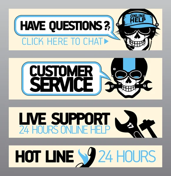 Kund service support banners — Stock vektor