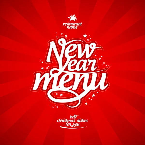 Menu Nouvel An . — Image vectorielle