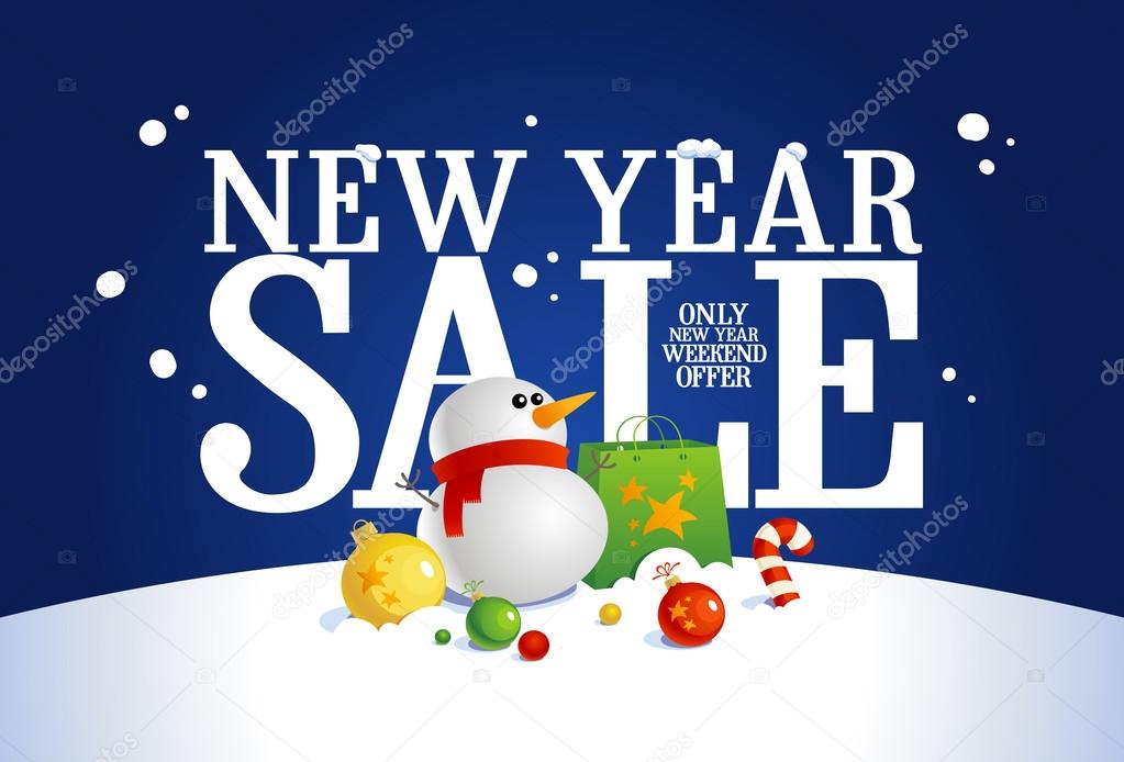 New year sale banner.