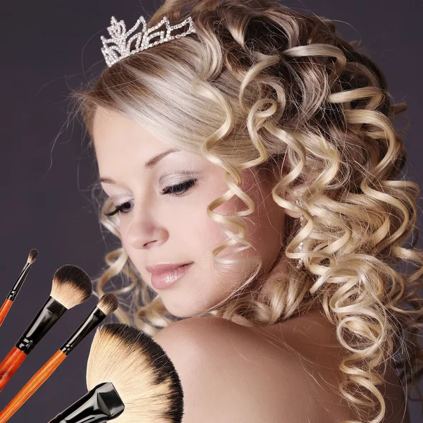 Bröllop makeup porträtt. — Stockfoto